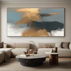 Gray Gold Abstract Painting with Subtle Luxury WINK780