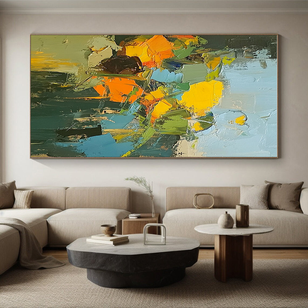 Abstract Floral Bouquet Painting with Vivid Colors WINK614