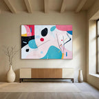 Playful Shape with Pastel and Bold Colors Abstract Painting ABS346