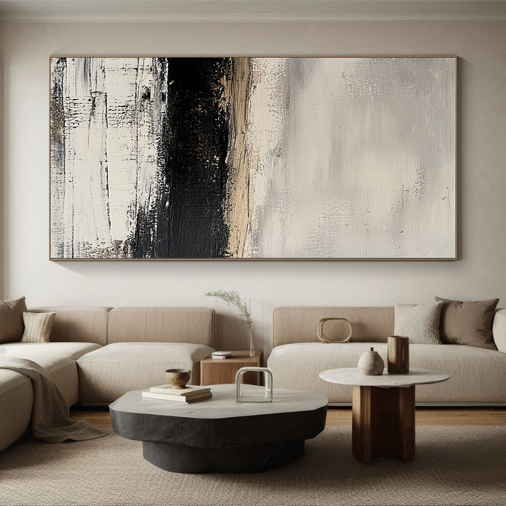 Monochromatic Abstract Landscape Painting with Quiet Mystery WINK344