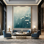 White Flower Field - Tranquil Floral Abstract Painting GAB0614