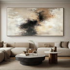 Beige - Black Abstract Painting with Quiet Intensity WINK534