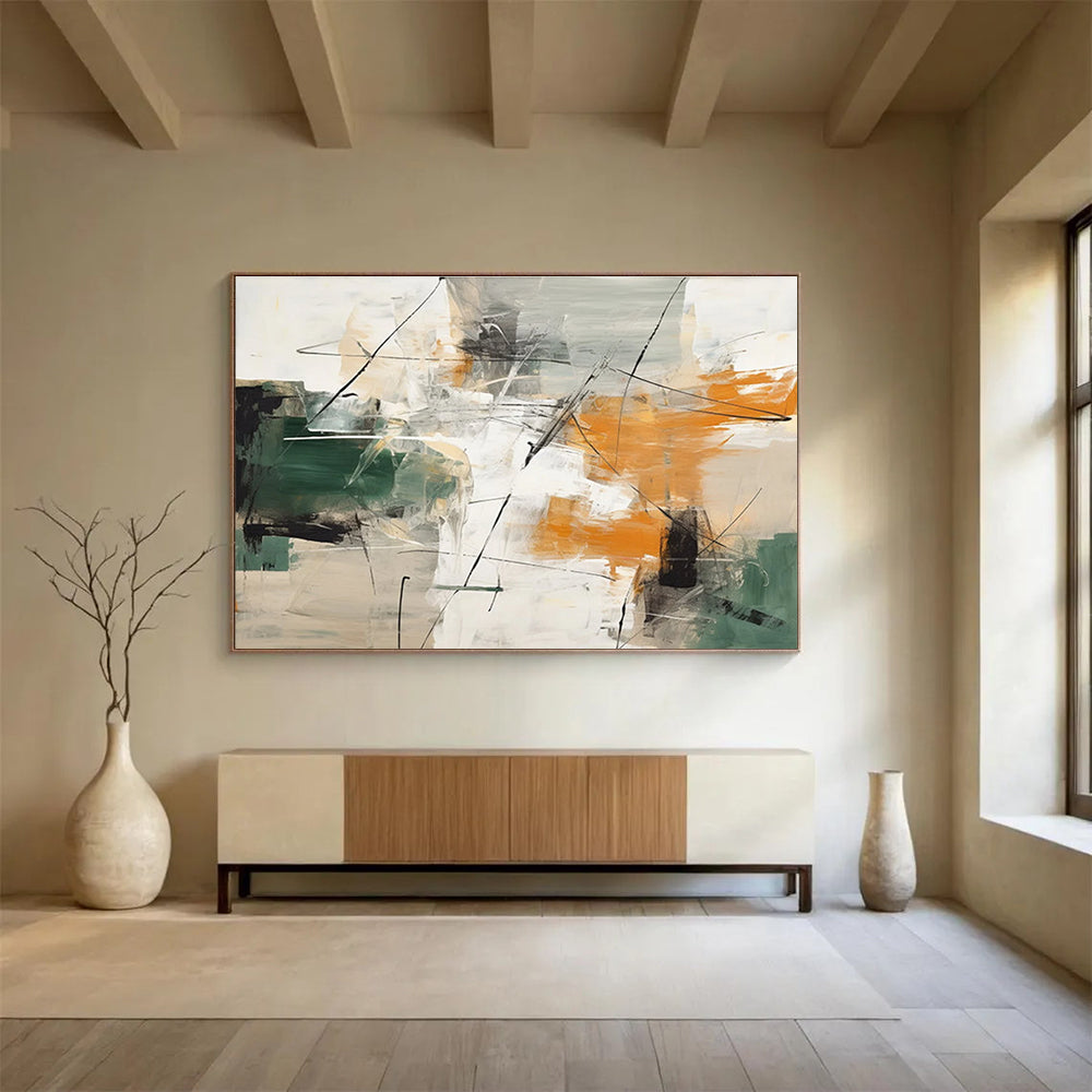 Multi - Color Abstract Painting for Vibrant Spaces YHT099