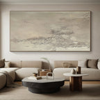 Textured Beige Plaster Abstract Painting with Raw Authenticity WINK271