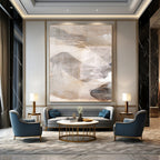 Earth - Toned Abstract Landscape Painting for Rustic - Style Living Rooms HENG210