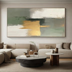 Green Gold Gray Abstract Painting with Natural Elegance WINK558