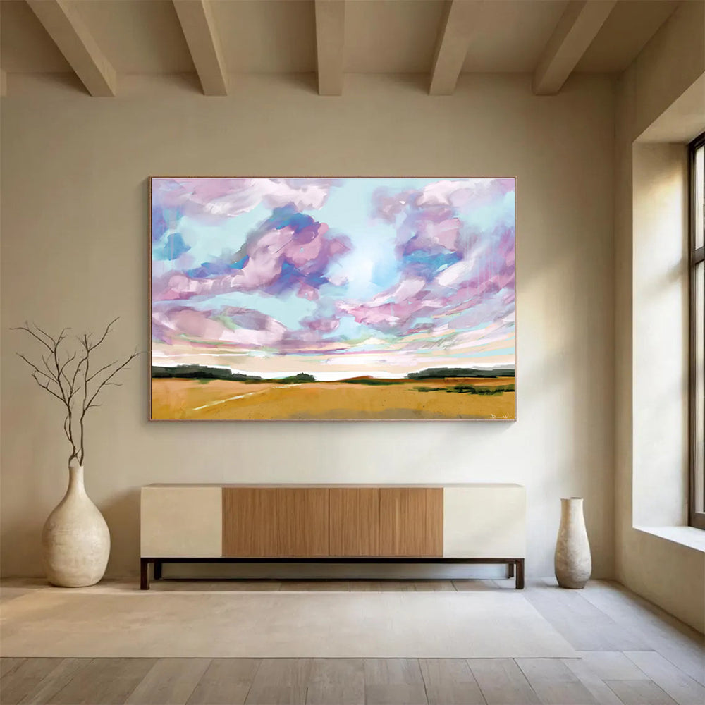 Dreamy Sky Abstract Painting for Bohemian Homes YHT149