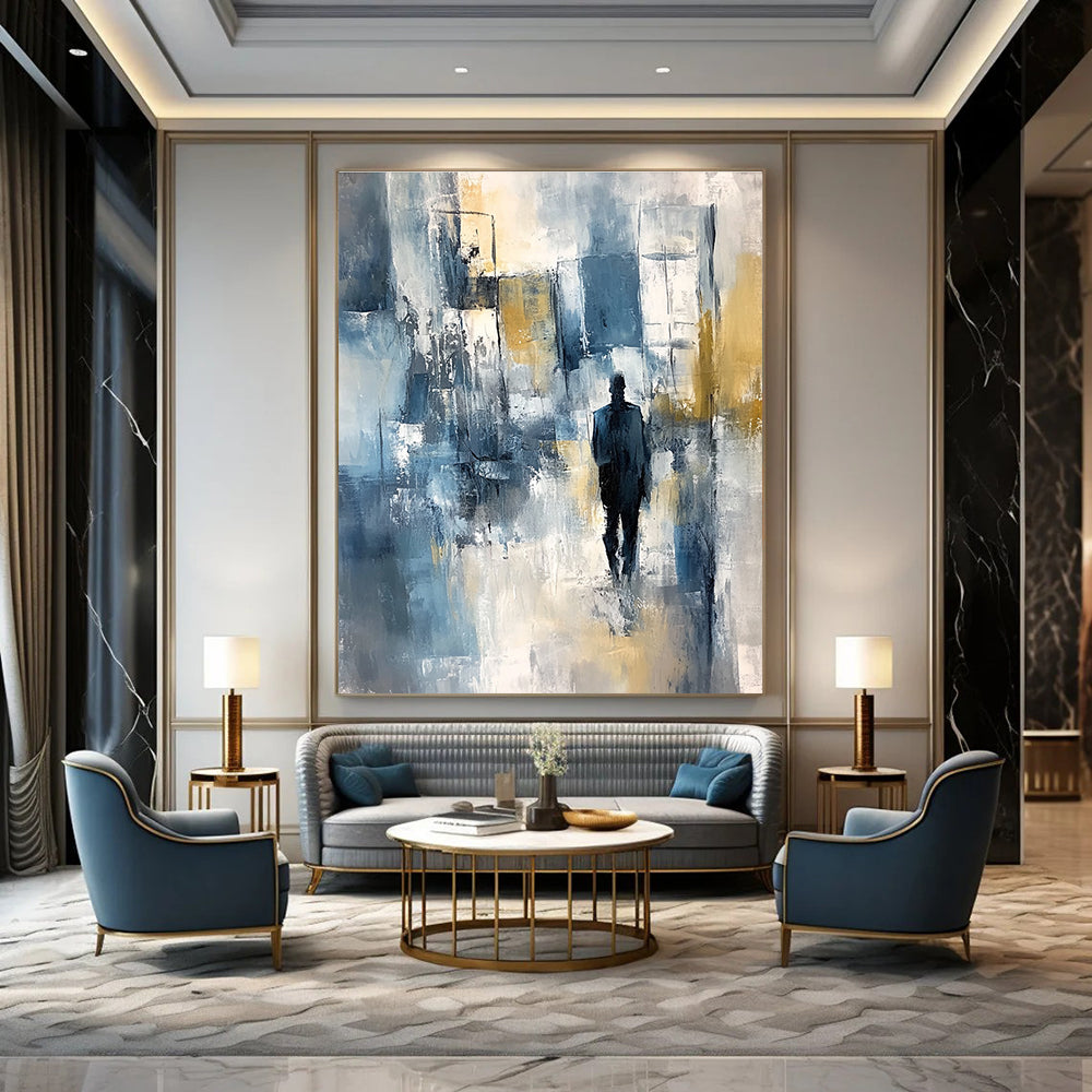 Urban Figure Abstract Painting for Modern City Interiors GAB0750