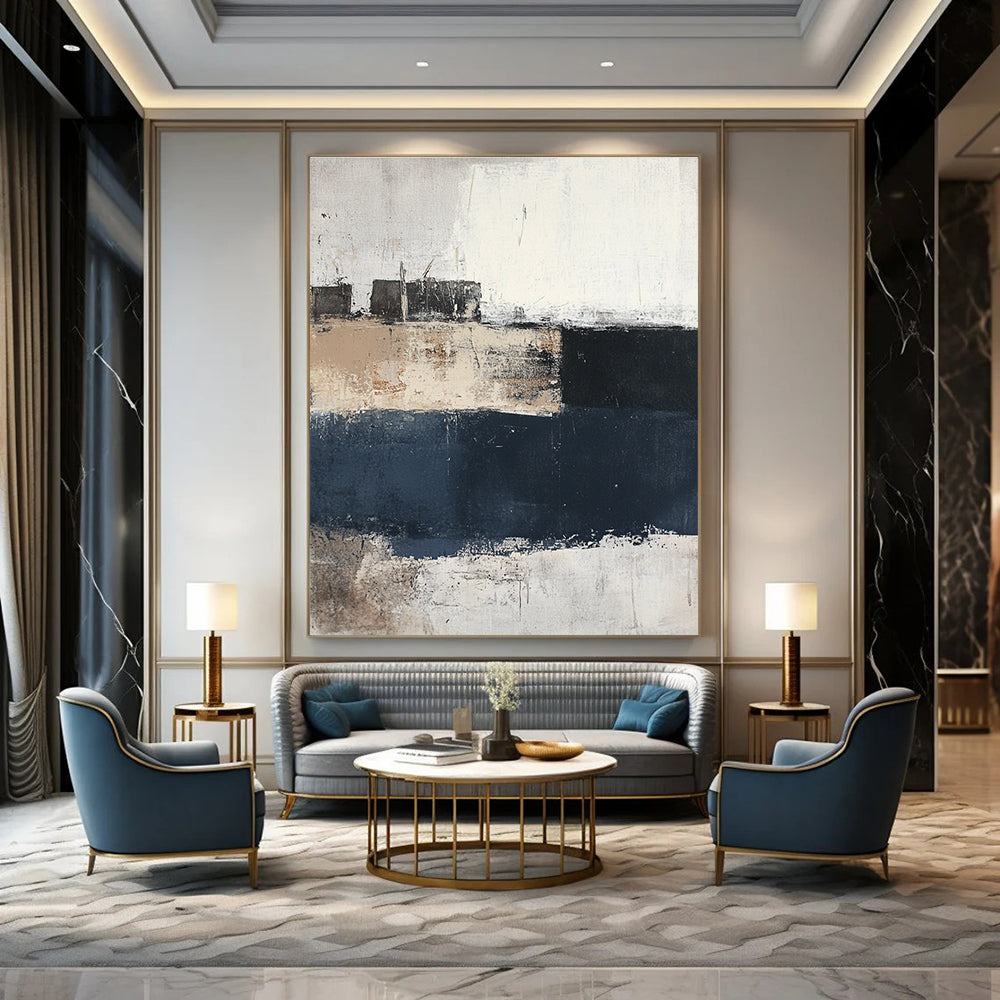 Neutral Tone Abstract - Minimalist Textured Abstract Painting GAB0653