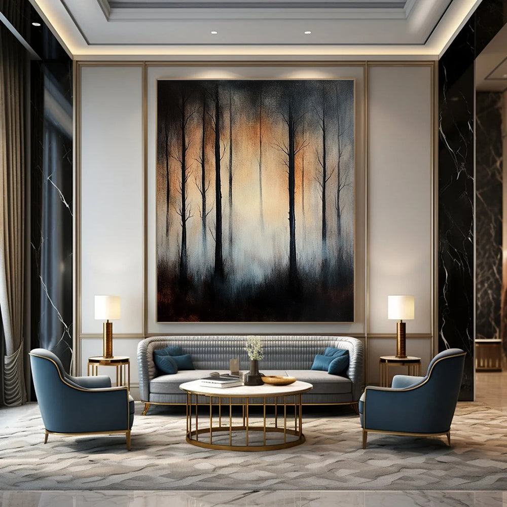 Misty Forest - Ethereal Landscape Abstract Painting GAB0625