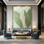 Textured Leaves Abstract Painting with Relief Effects GAB0002