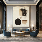 Neutral Tones Abstract Painting of Subtle Sophistication GAB0207