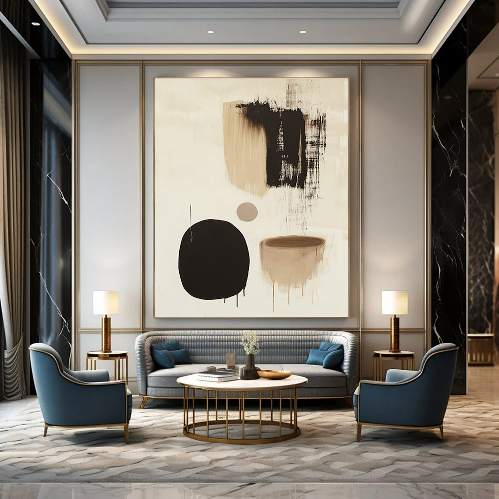 Neutral Tones Abstract Painting of Subtle Sophistication GAB0207