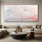 Pink - Gray Textured Abstract Painting with Subtle Softness WINK217