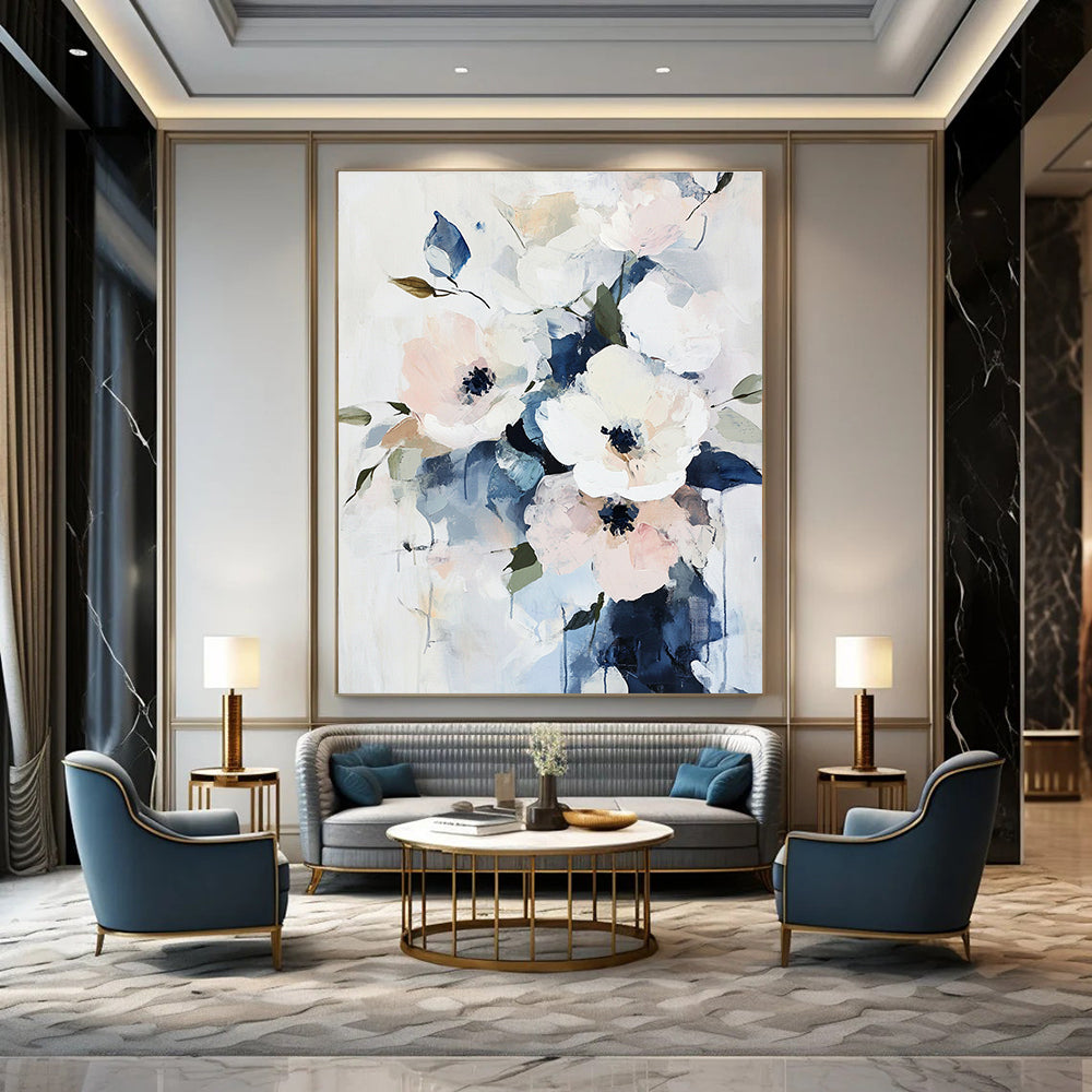 Soft Floral Abstract - Delicate Botanical Abstract Painting GAB0490