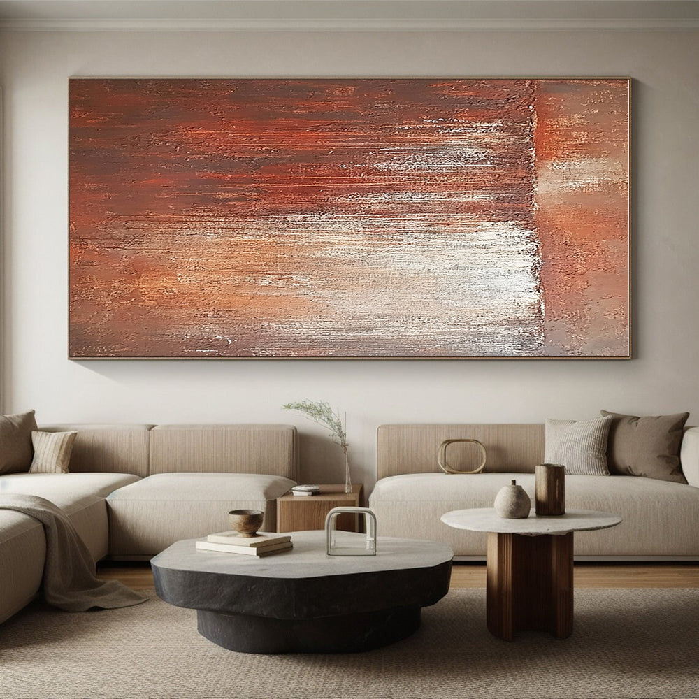 Rust - Colored Textured Abstract Painting with Industrial Charm WINK137