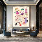 Abstract Shape Collage Art of Whimsical Diversity GAB0187