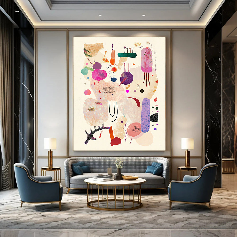 Abstract Shape Collage Art of Whimsical Diversity GAB0187