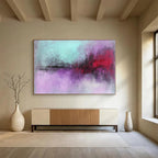 Purple and Red Abstract with Blended Edges Abstract Painting ABS378