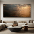Bronze and Black Gradient Abstract Painting with Rich Depth WINK118