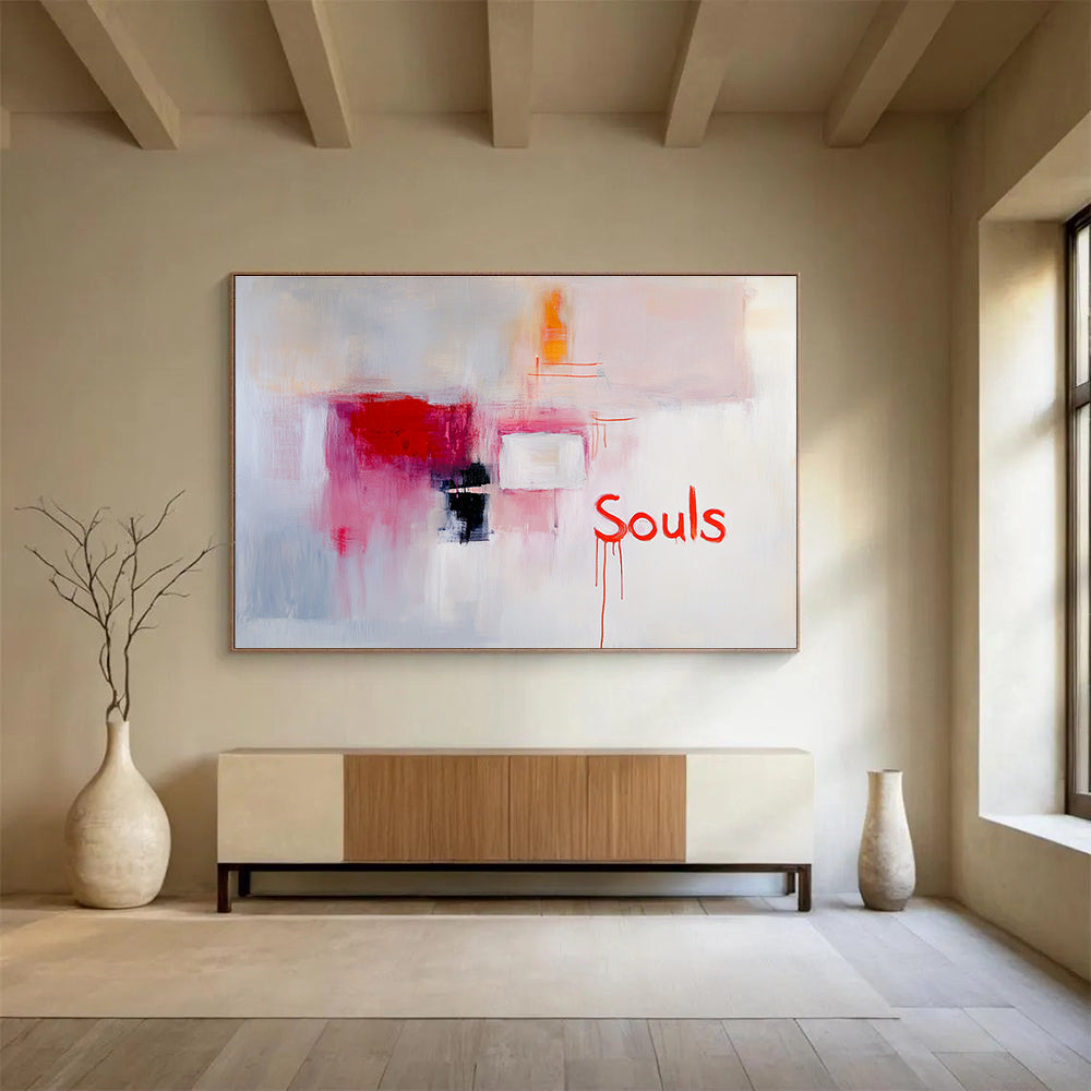 “Souls” Abstract Painting with Emotional Depth ABS298