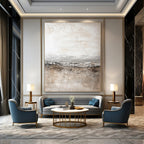 Textured Neutral Landscape - Rustic Minimalist Abstract Painting GAB0444