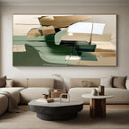 Geometric Abstract Fusion Painting with Contemporary Edge WINK442