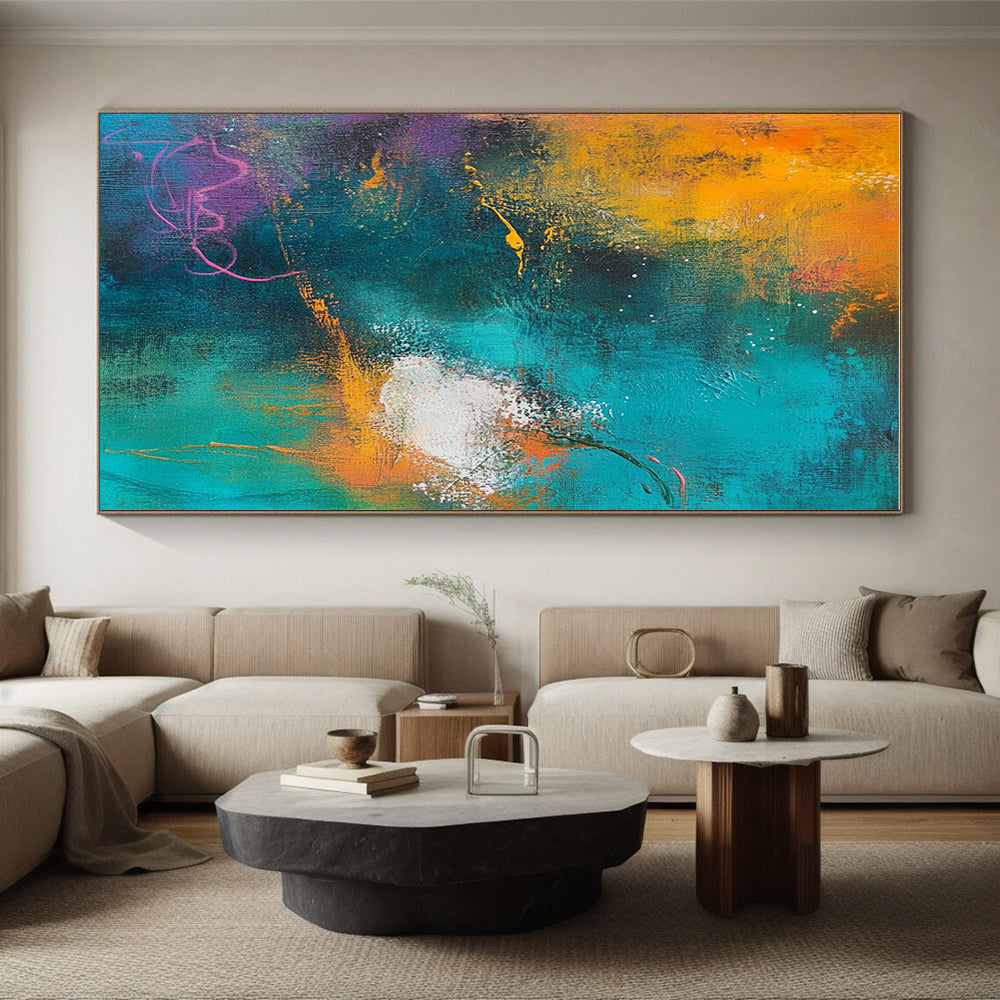 Colorful Abstract Swirl Painting with Energetic Movement WINK548