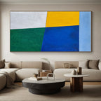 Color - Blocked Simplicity Abstract Painting with Vibrant Clarity WINK219