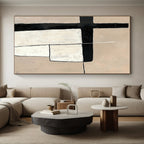 Minimalist Geometric Abstract Painting with Clean Simplicity WINK296