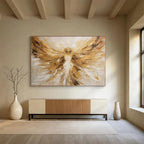 Golden Angel Abstract Painting for Spiritual Spaces YHT081