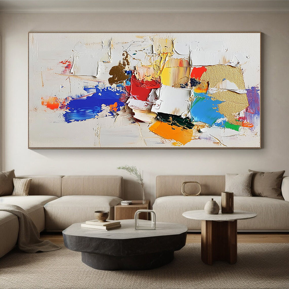 Colorful Collage Abstract Painting with Playful Creativity WINK476