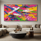 Splatter Color Abstract Painting with Energetic Chaos WINK301