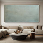 Light Green Textured Surface Abstract Painting with Subtle Freshness WINK100