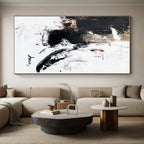Accented Black - White Abstract Painting with Subtle Intrigue WINK356