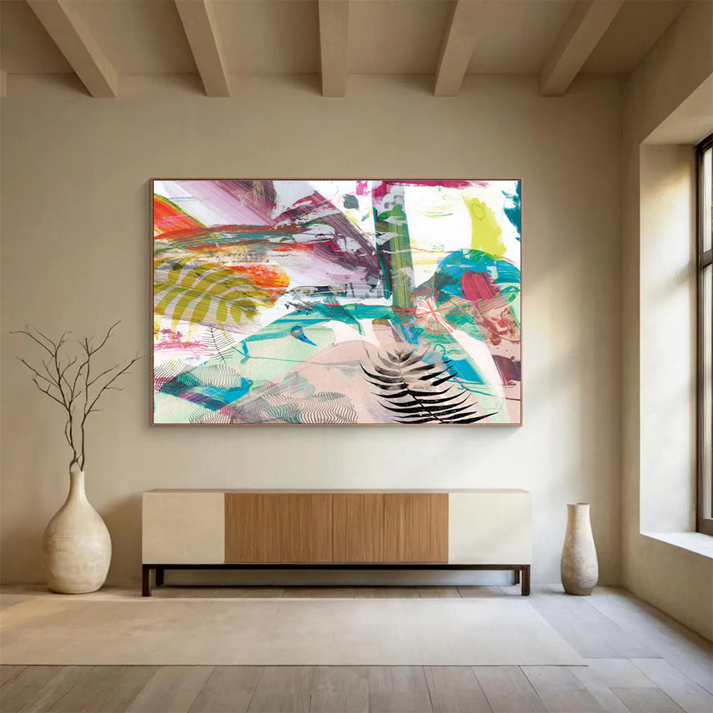 Tropical Abstract Painting for Exotic Interiors YHT118