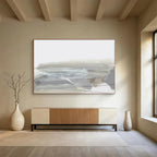 Grey - Toned Landscape Abstract Painting for Minimalist Interiors YHT130