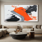 Bold Color Block Abstract Painting with Striking Contrasts WINK494