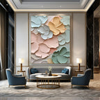 Pastel Flowers Abstract Painting with Smooth Textures GAB0006
