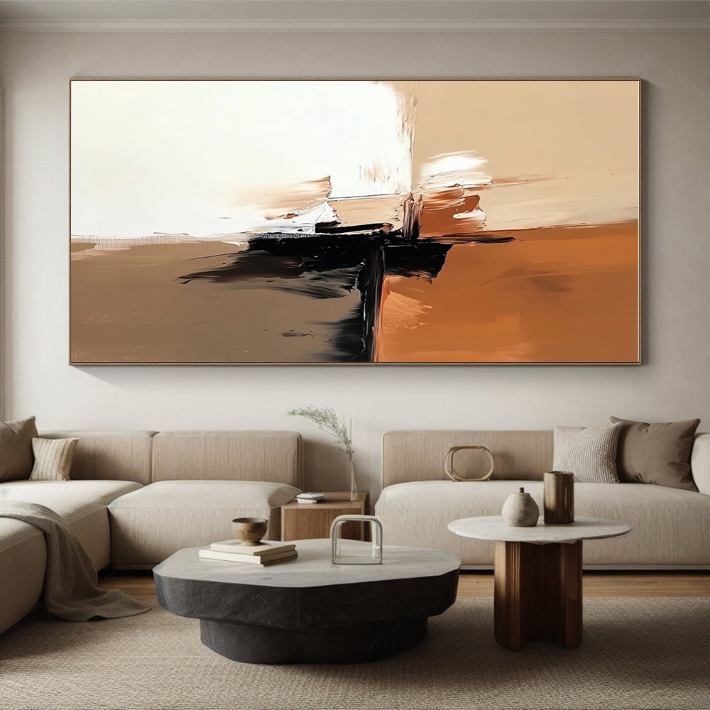 Warm Tones Abstract Painting with Cozy Dynamism WINK341