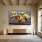 Colorful Flower Bouquet Abstract Painting for Cheerful Dining Rooms YHT279