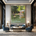 Leisure by the Lake Painting for Cozy Cottage Interiors HENG432