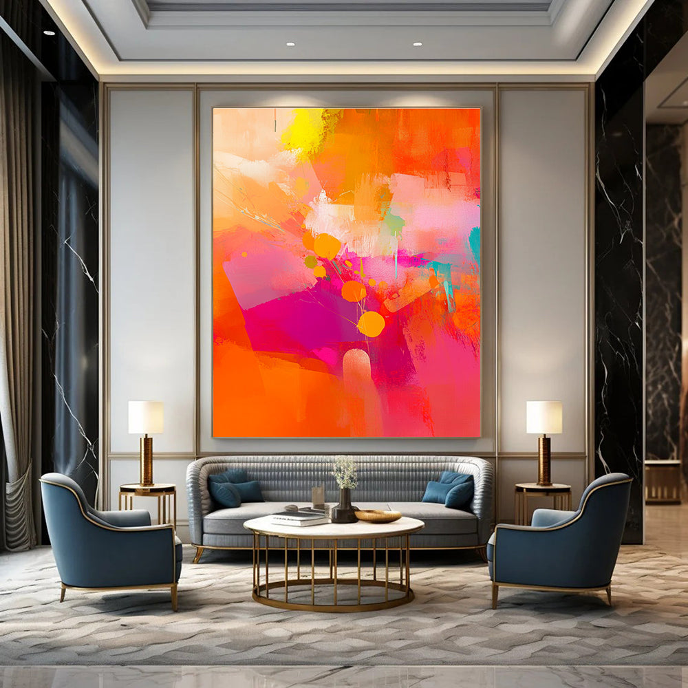 Vivid Abstract Flower - Inspired Painting in Bold Colors GAB0666