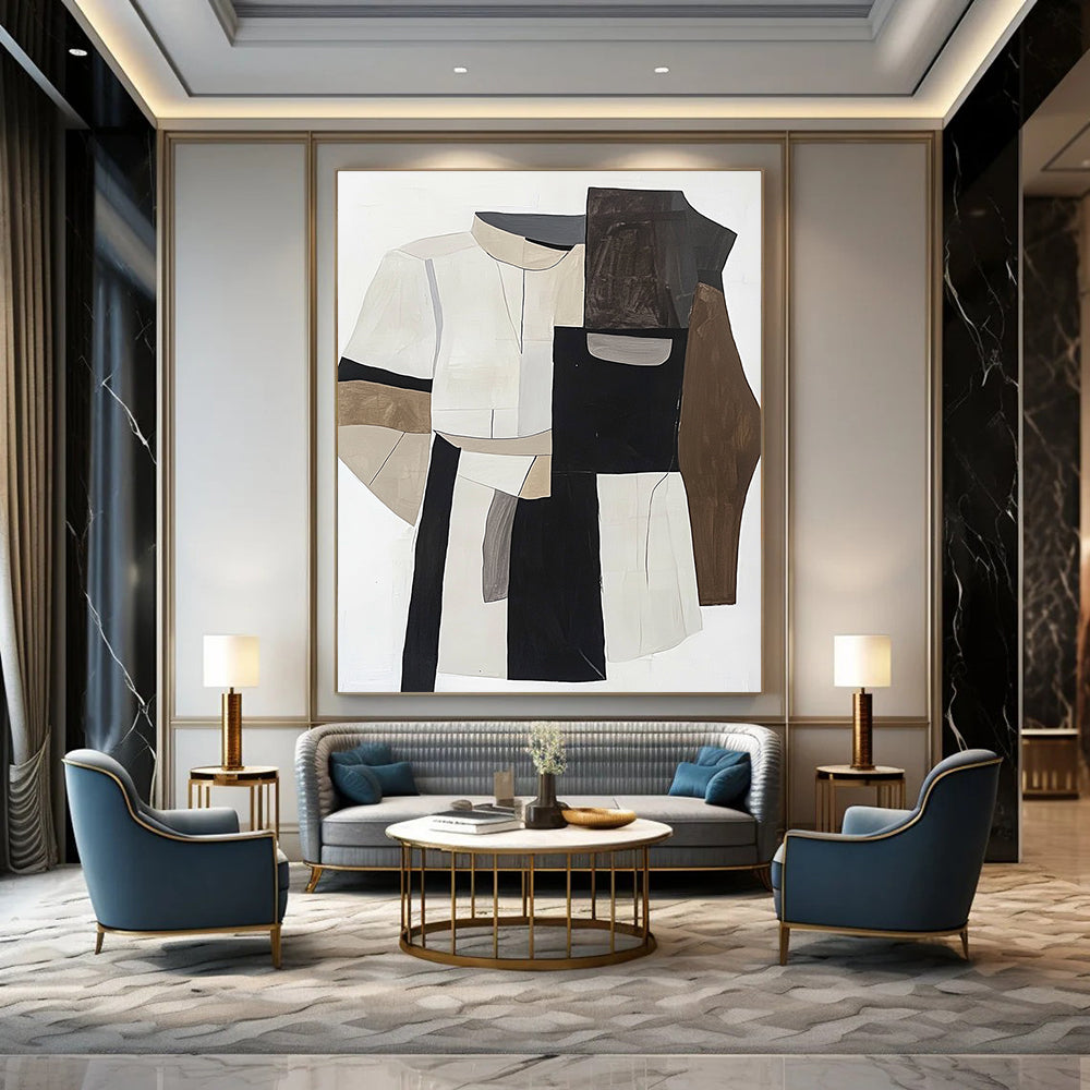 Abstract Clothing Collage Geometric Fashion Abstract Painting GAB0260