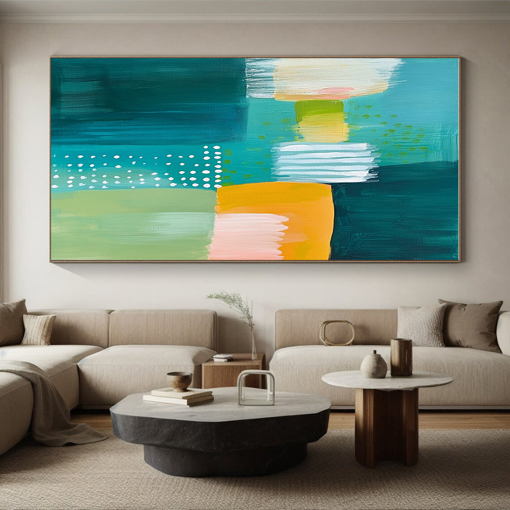Colorful - Block Abstract Painting with Vibrant Shapes WINK867