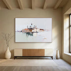 Venice Landscape Abstract Painting with Soft Color Palette ABS285