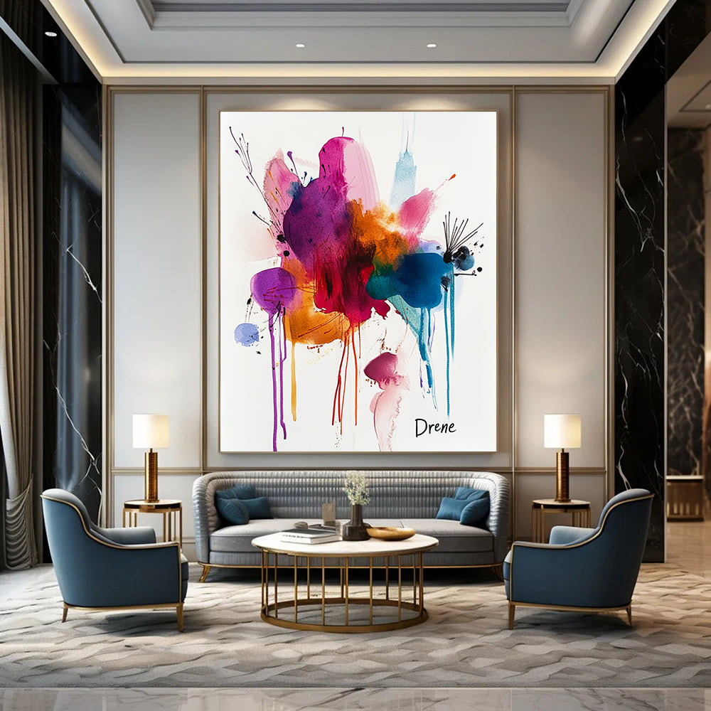 Colorful Drip Abstract Painting for Creative Studios GAB0984