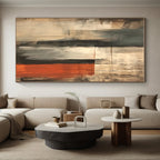 Multitone Vertical Abstract Painting with Textured Dynamism WINK229