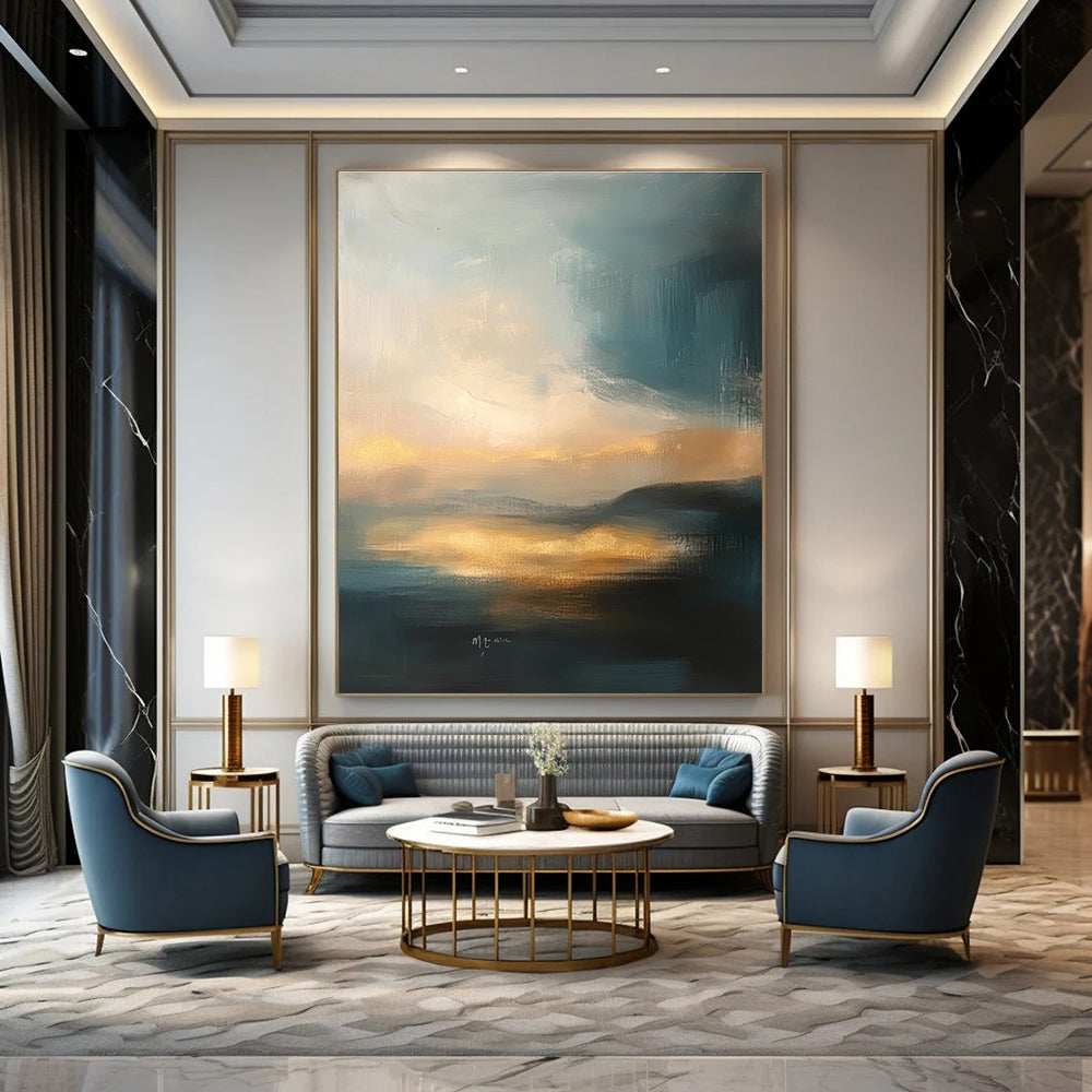 Soft Horizon - Tranquil Landscape Abstract Painting GAB0627