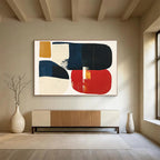 Abstract Geometric in Dark and Earthy Hues ABS082